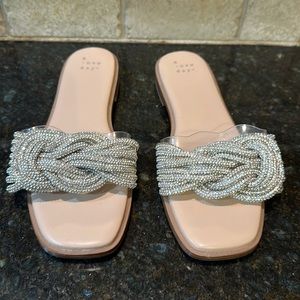 A New Day sparkly slides sandals size 7
